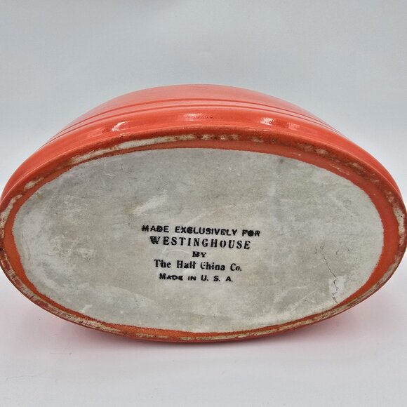 Vintage Ceramic Oval Serving Dish MCM Style 1950s Covered Bowl Good Condition - Picture 11 of 13